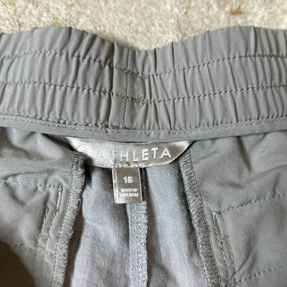 Athleta Bali Linen Shorts Gray sz. 16 EUC - Picture 4 of 8